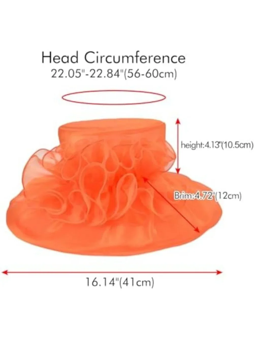 Elegant Organza Derby Hat for Women - Classy Sun Hat for Church, Tea Party